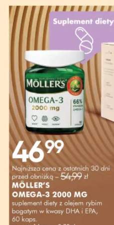 Suplement diety omega-3 2000 mg z olejem rybim DHA+EPA