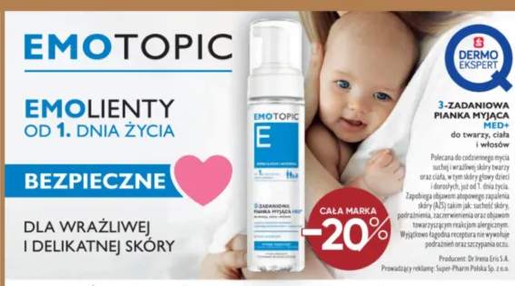 Pianka myjąca Emolienty