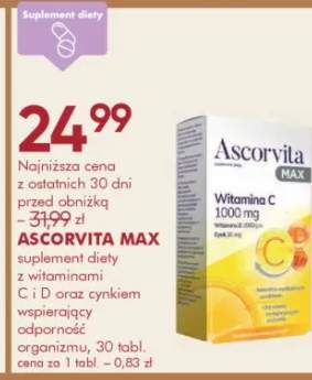 Suplement diety witaminami C i D oraz cynkiem wspierający odporność organizmu