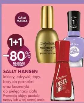 Lakiery, odżywki, topy, bazy do paznokci oraz kosmetyki do pielęgnacji ciała Promocja obejmuje produkty taniej lub w tej samej cenie.