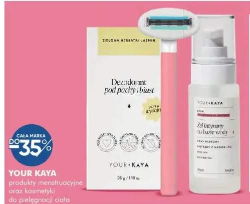 Produkty menstruacyjne oraz kosmetyki do pielęgnacji ciała