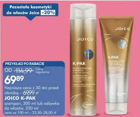 Szampon, 300 ml lub odżywka do włosów K-Pak