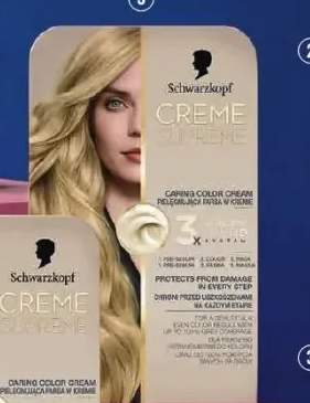 Farby do włosów Creme Supreme 9-0 naturalny bardzo jasny blond, 5-1 chłodny jasny brąz