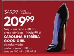 Woda perfumowana damska Carolina Herrera Good Girl 30ml
