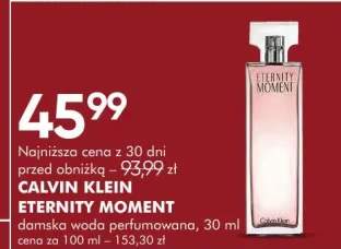 Woda perfumowana damska Calvin Klein Eternity Moment 30ml