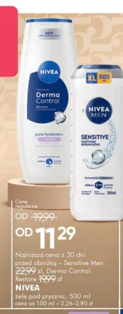 Żel pod prysznic NIVEA Derma Control Restore