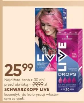 Kosmetyki do koloryzacji włosów SCHWARZKOPF Live