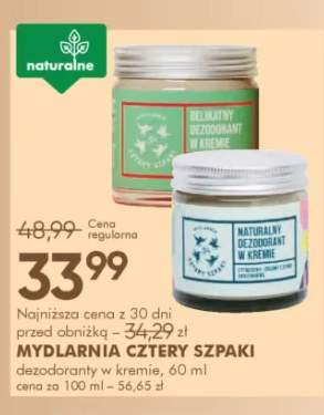 Dezodorant w kremie Mydlarnia Cztery Szpaki