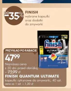 Kapsułki cytrynowe do zmywarki Finish Quantum Ultimate 40szt.