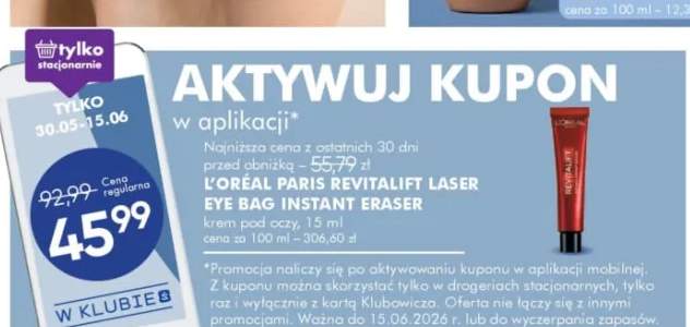 Krem pod oczy L'ORÉAL PARIS Revitalift Laser Eye Bag Instant Eraser