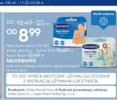 Plastry opatrunkowe SALVEQUICK Active Kids