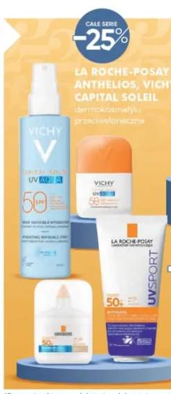 Dermokosmetyki przeciwsłoneczne LA ROCHE-POSAY ANTHELIOS, VICHY CAPITAL SOLEIL