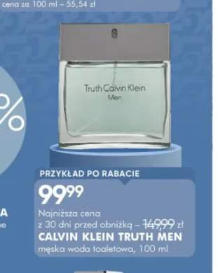 Woda toaletowa męska Calvin Klein Truth Men