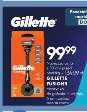 Maszynka do golenia + wkłady GILLETTE FUSION5 5szt. zestaw