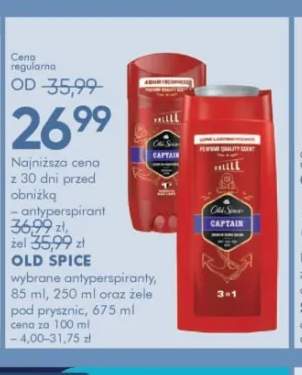 Wybrane antyperspiranty oraz żele pod prysznic OLD SPICE