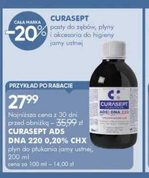 Płyn do płukania jamy ustnej CURASEPT ADS DNA 220 0,20% CHX