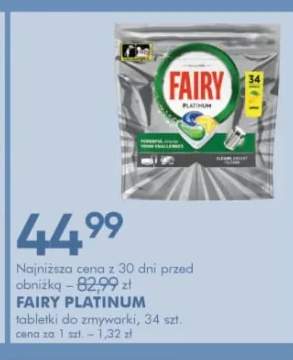 Tabletki do zmywarki FAIRY Platinum 34szt.