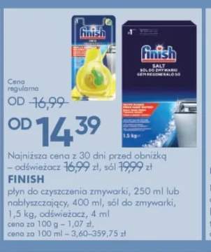 Płyn do czyszczenia zmywarki FINISH 250ml