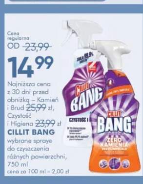 Spray do czyszczenia CILLIT BANG Zero Kamienia 750ml