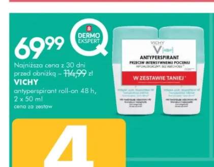 Antyperspirant roll-on Vichy 2-pak
