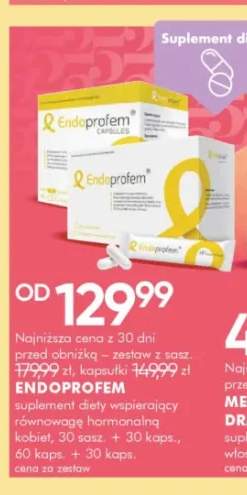 Suplement diety Endoprofem zestaw 30 saszetek + 30 kapsułek +1 wariant