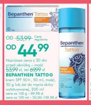Krem SPF 50+ Bepanthen Tattoo +2 warianty