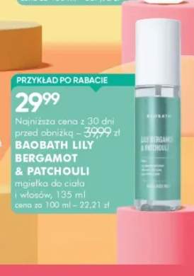 Mgiełka do ciała i włosów Baobath Lily Bergamot & Patchouli