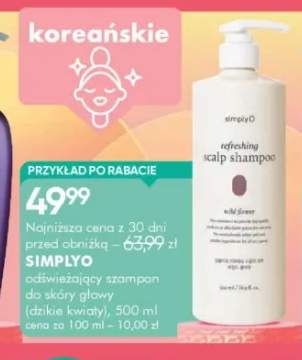 Szampon odświeżający do skóry głowy Simplyo dzikie kwiaty