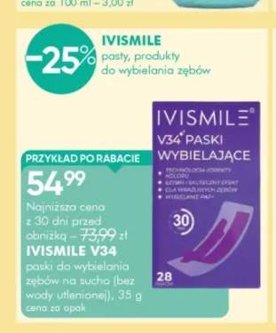 Paski do wybielania zębów na sucho Ivismile V34
