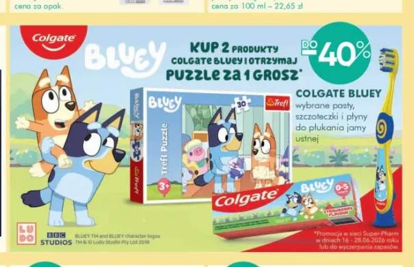 Produkty do higieny jamy ustnej dla dzieci Colgate Bluey