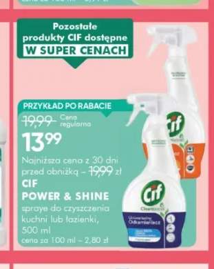 Spray do czyszczenia kuchni Cif Power & Shine +2 warianty