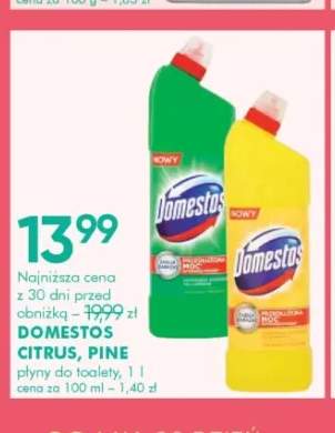 Płyn do toalety Domestos Citrus +1 wariant