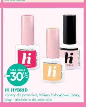 Lakiery do paznokci, lakiery hybrydowe, bazy, topy i akcesoria do paznokci Hi Hybrid +3 warianty