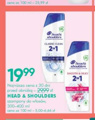 Szampon do włosów Head & Shoulders Classic Clean 2in1 +1 wariant