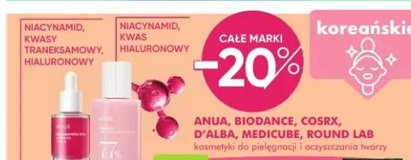 Kosmetyki do pielęgnacji i oczyszczania twarzy Anua Biodance Cosrx d'Alba Medicube Round Lab