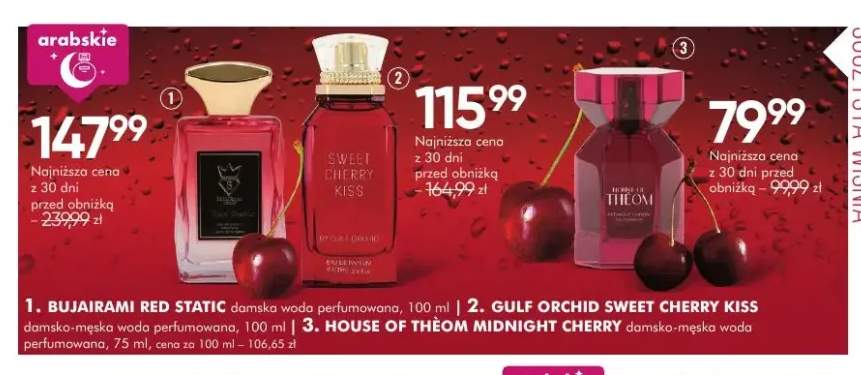 Woda perfumowana damska Bujairami Red Static +2 warianty