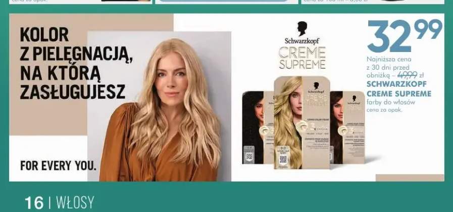 Farba do włosów Schwarzkopf Creme Supreme 9-0 +1 wariant