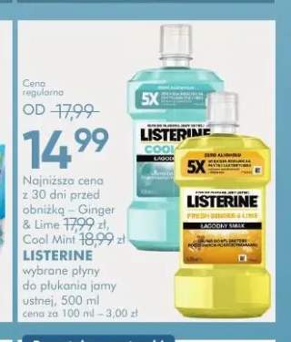 Płyn do płukania jamy ustnej Listerine Cool Mint +1 wariant