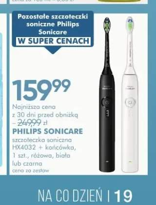 Szczoteczka soniczna Philips Sonicare HX4032 biała +2 warianty