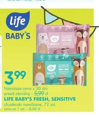 Chusteczki nawilżane dla dzieci Life Baby's Fresh +1 wariant