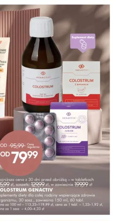 Suplement diety Colostrum zawiesina doustna Genactiv +2 warianty