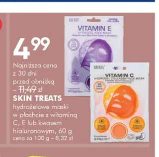 Hydrożelowa maska w płachcie z witaminą C Skin Treats +2 warianty