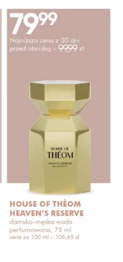 Damsko-męska woda perfumowana House of Thèom Heaven's Reserve