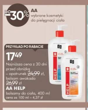 Balsam do ciała AA Help opatrunek +1 wariant