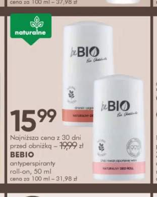 Antyperspirant roll-on Granat i jagody goji beBio +1 wariant