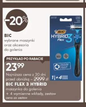 Zestaw maszynka do golenia Bic Flex 3 Hybrid + 4 wymienne wkłady