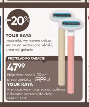 Wielorazowa maszynka do golenia z dwoma ostrzami do ciała Your Kaya