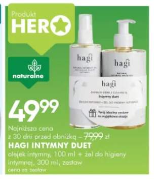 Zestaw olejek intymny 100 ml + żel do higieny intymnej 300 ml Intymny Duet Hagi
