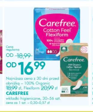Wkładki higieniczne Cotton Feel Flexiform Carefree +1 wariant