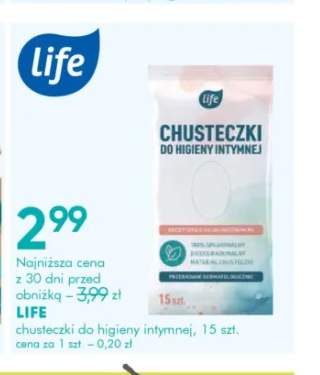 Chusteczki do higieny intymnej Life